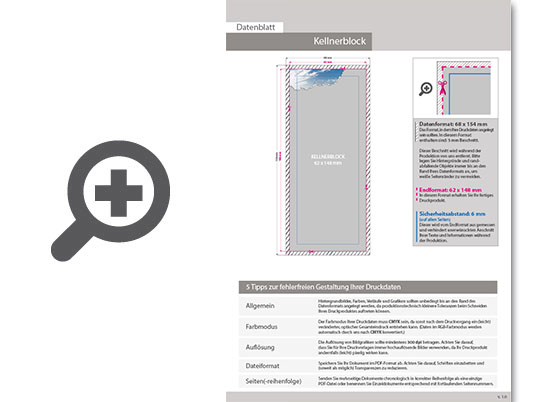 Product Bild kellnerblock__25_blatt__5_0_farbig_einseitig_bedruckt_(cmyk_4-farbig_+_1_sonderfarbe_hks_oder_pantone)